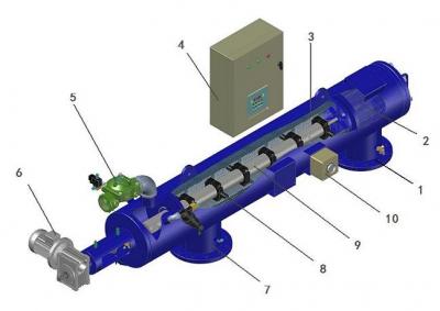 臥式電機(jī)驅(qū)動(dòng)吸式全自動(dòng)自清洗過濾器